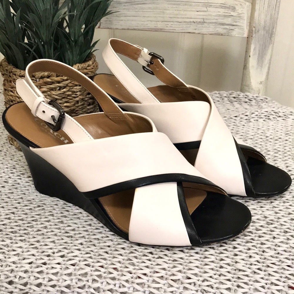Coach Randy Leather Wedge Sandal - Picture 2 of 16